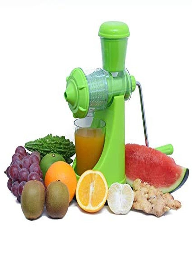 SEASPIRIT Hand Juicer for Fruits and Vegetables with Steel Handle Vacuum Locking System, Shake, Smoothies, Travel Juicer for All Fruits (Green) - Image 2